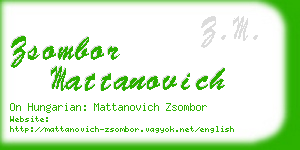 zsombor mattanovich business card